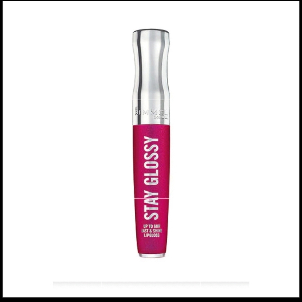 Rimmel Stay Glossy Lip Gloss, Pop Fizz Pink, 0.18 Fl Oz NEW